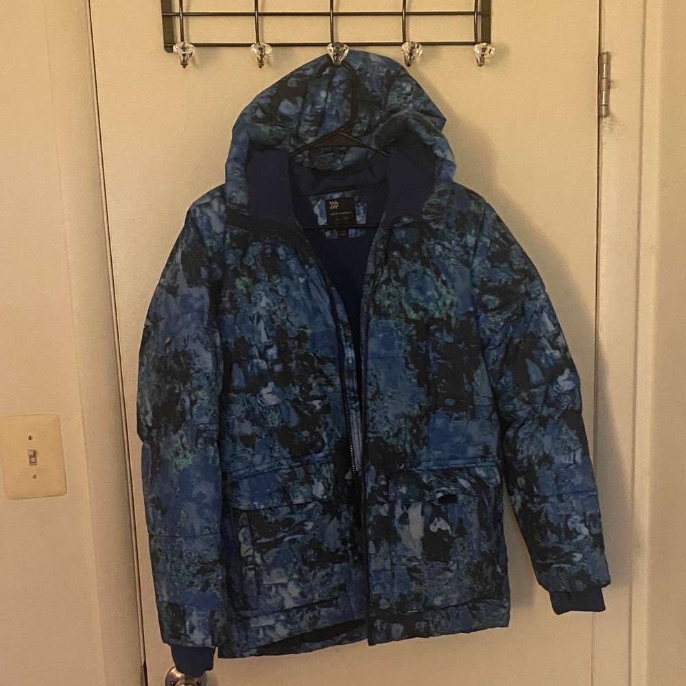 All in Motion Blue Camouflage Kids Puffer Jacket